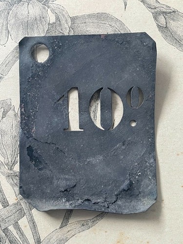 Ancien pochoir vinicole 10 - ancien, 10°