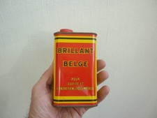 Ancien bidon publicitaire en métal " Brillant Belge " pour cuivre et métaux