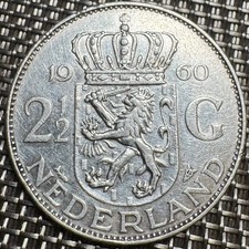 PIECE DE 2 1/2 GULDEN 1960 EN ARGENT (1329)