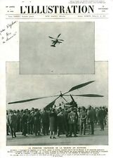 Document ancien première traversée de la manche autogire issu de magazine 1928