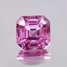 AAA Saphir Rose De Ceylan Taille Asscher Pierre Précieuse 9x9 MM - 5,95 Ct