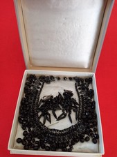 collier Sublime  parure de  Jais de Paris - perle de protection