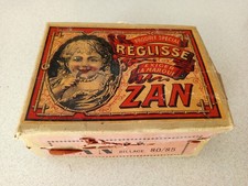 boite carton Réglisse ZAN billage 80/85 - vers 1920-1930 - bonbon confiserie