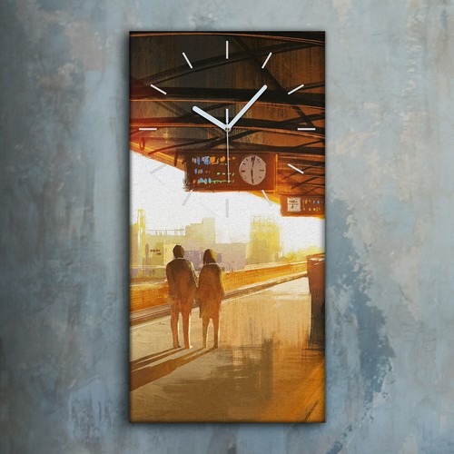 Horloge décorative sur toile