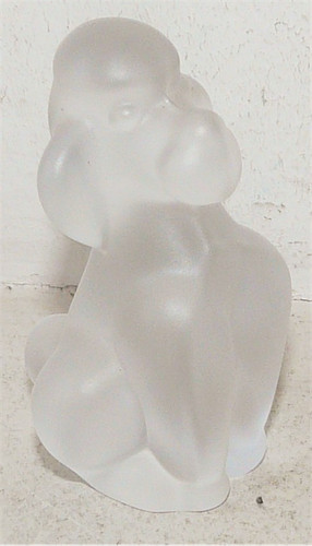 Caniche cristal dépoli - caniche, en