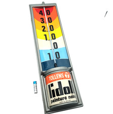 Thermomètre publicitaire TOLLENS - Lidoll - vintage 60cm plastique Atelier déco