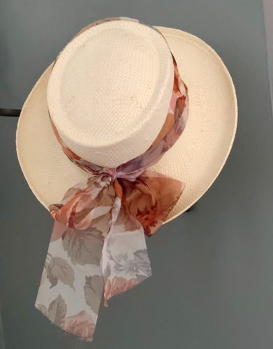 Chapeau canotier femme raphia