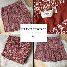 Jupe courte fleurie rouge/blanc PROMOD 40