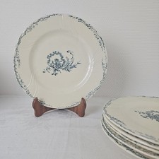 Assiettes Plates Service Trianon de Salins Terre De Fer, 1900s