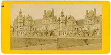 Stereo, France, Château de Fontainebleau, Escalier du fer à cheval, circa 1870 V