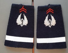 Fourreaux Mle 1990 Sous-Lieutenant TRAIN Uniforme  France ORIGINAL épaulettes