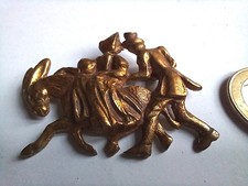 Broche ancienne-Couple et