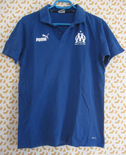 Polo Olympique Marseille Football coton OM Puma shirt Bleu Homme - S