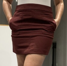 jupe courte moulante bordeaux h&m taille 36 neuve sexy