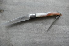 Couteau ancien LAGUIOLE Saint-Joanis Mondière 74 couronné. Neuf. Old Knife.