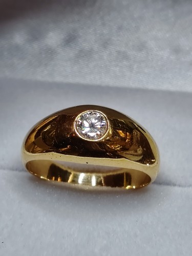 Bague jonc jaune 18 - jaune,