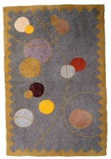 Tapis contemporain fait main ORA 91x145cm laine 2021 France unique Hooked