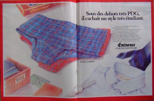 Publicité slip eminence sous - eminence,