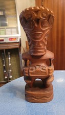 RARE ANCIEN TIKI POLYNESIE MARQUISE TRES BEAU 27 H X 10 LAR X 8 PROF CM