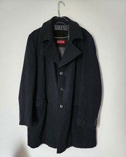 Veste/ Manteau 3/4  Noir en Laine  Commander. TBE. T: XL (voir mesures)