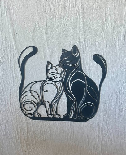 Déco murale chats amoureux - murale,