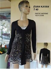 ROBE COURTE EVA KEYAN HABILLE 100 % SOIE  T M 38  NEUVE