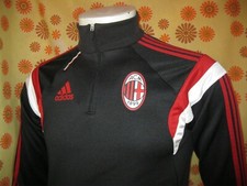 ⚽️ Ancien SWEAT À ZIP ADIDAS AC MILAN XS Maillot Foot Calcio Milano Football ⚽️