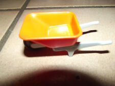 playmobil 4 brouette orange et grise vintage chantier