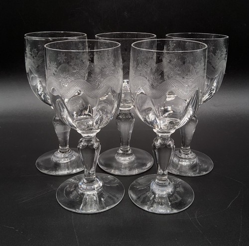 Série cinq verres vin - série,