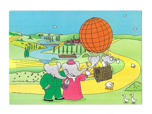 Rare carte postale babar - postale,