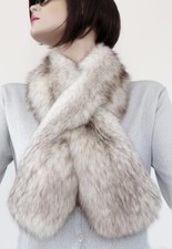 Fourrure Écharpe Renard Bleu