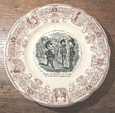 ASSIETTE PARLANTE EN FAIENCE