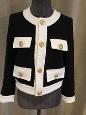 Superbe Et Authentique Veste Tweed Noir Blanc Dsquared2 36 Jamais Porté 