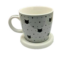 Mug céramique gris motifs