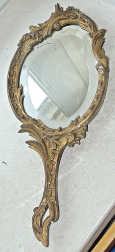 Miroir face main ancien - face,