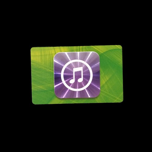 Apple itunes music card green - card,
