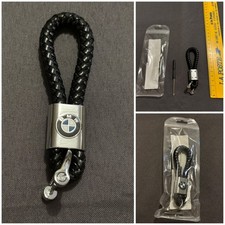 Porte clé luxe cuir tressé