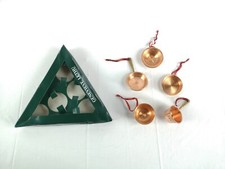 Coffret de 5 décoration de Noël dinette en cuivre GENEVIEVE LETHU 