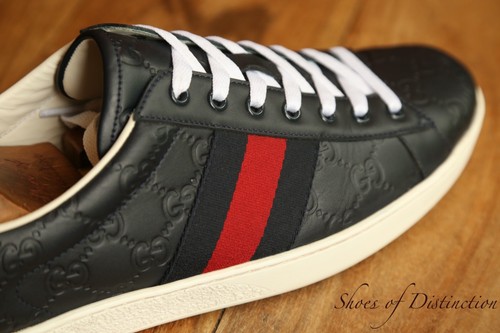 Gucci ace blue leather - gucci,