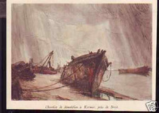 1934  --  BREST  CHANTIERS DEMOLITION DE KERMER  D201