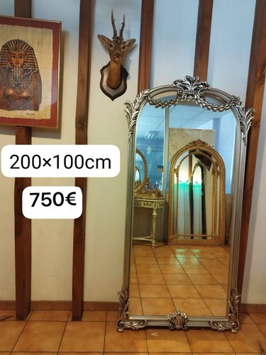 Grand miroir baroque - doré, –
