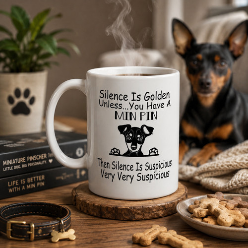 Miniature pinscher mug min - miniature, pin