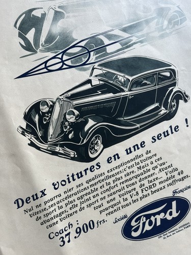 Affiche ancienne publicité - ancienne, de
