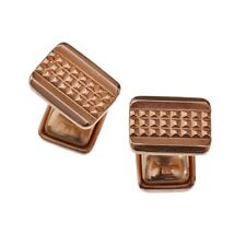 Boutons de Manchette Anciens Plaqué Or Rose Murat Design 1950