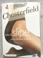 Collant Chesterfield Slipé voile satiné 22D sexy Taille 2 FR40/42 UK9 USA/D38/40