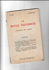 La revue naturiste 21è ann. 1er trim. 1950 Paul Carton Schlemmer Chauveau Vallas