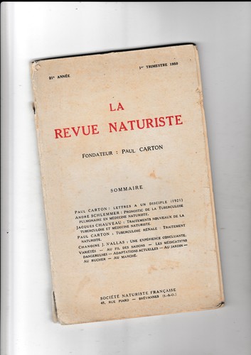 Revue naturiste 21è ann - la,
