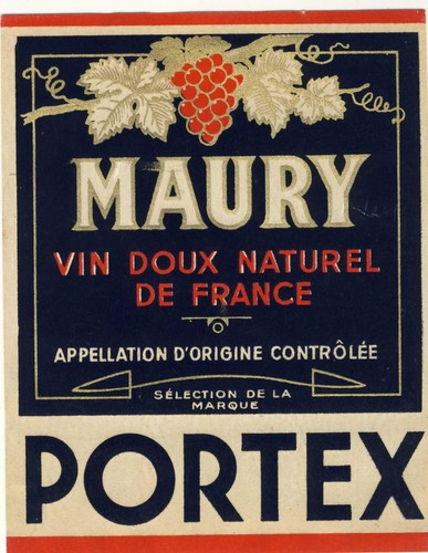 Etiquette maury vin doux - etiquette,