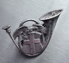 ORIGINAL MILITAIRE INSIGNE 13º BATAILLON CHASSEURS ALPINS /  DRAGO TBE
