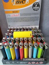 10 briquets BIC Maxi, briquet jetable à pierre , 5 coloris différents